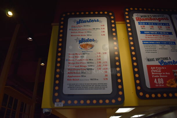 ALL ONE MONEY! Lot of 3 Menu Board Signs. Does Not Include Metal Frames. (Lobby) - Image 2 of 5