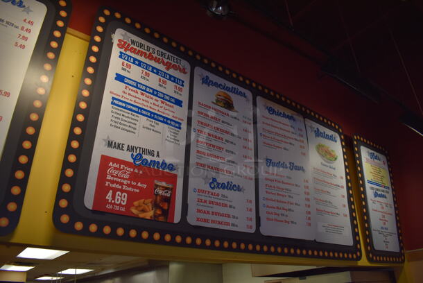 ALL ONE MONEY! Lot of 3 Menu Board Signs. Does Not Include Metal Frames. (Lobby) - Image 3 of 5