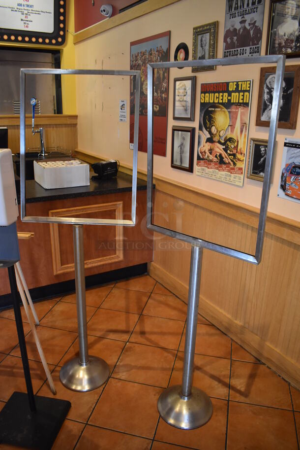 ALL ONE MONEY! Lot of 4 Various Items; 2 Sign Frames, Easel and Hand Sanitizer. BUYER MUST REMOVE. (Lobby) - Image 3 of 4