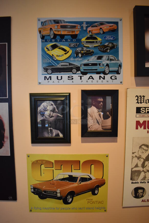 ALL ONE MONEY! Wall Lot of Various Pictures Including Beatles, Elvis and Dale Earnhardt Jr. BUYER MUST REMOVE. (Lobby) - Image 3 of 6