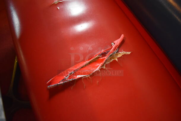 ALL ONE MONEY! Lot of 2 Red, Blue and White Single Sided Booth Seats, 3 Red, Blue and White Double Sided Booth Seat and 4 Tables. 26x46x36, 49x46x36, 30x48x28. BUYER MUST REMOVE. (Dining Room) - Image 10 of 11