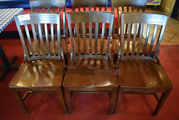 6 Wooden Dining Chairs. 6 Times Your Bid! (Dining Room) - Image 1 of 4