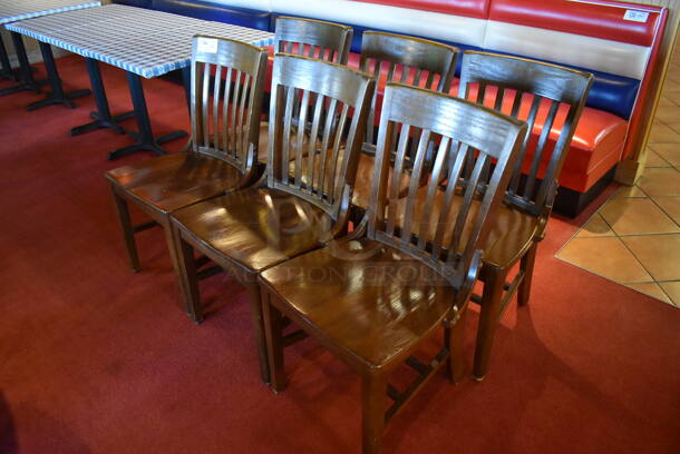 6 Wooden Dining Chairs. 6 Times Your Bid! (Dining Room) - Image 2 of 4