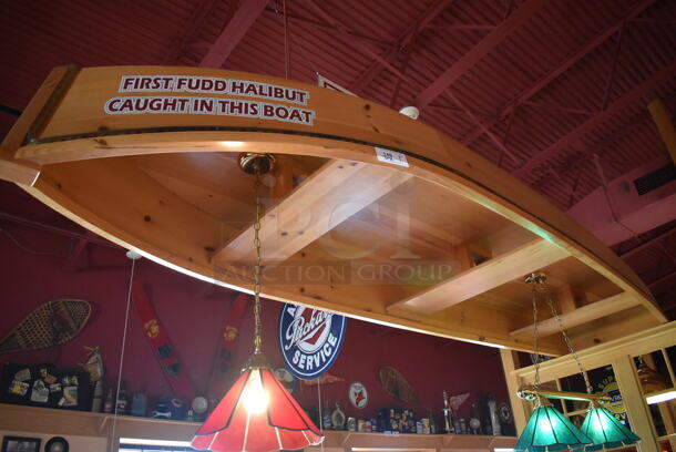 Wooden Decorative Boat and The Original Fudd Fishing Boat Sign. BUYER MUST REMOVE. (Dining Room) - Image 2 of 7
