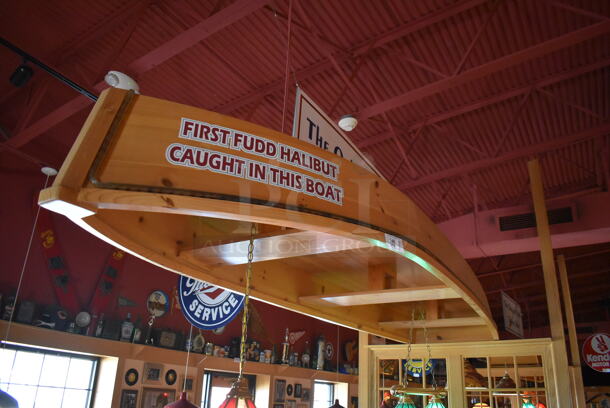 Wooden Decorative Boat and The Original Fudd Fishing Boat Sign. BUYER MUST REMOVE. (Dining Room) - Image 3 of 7