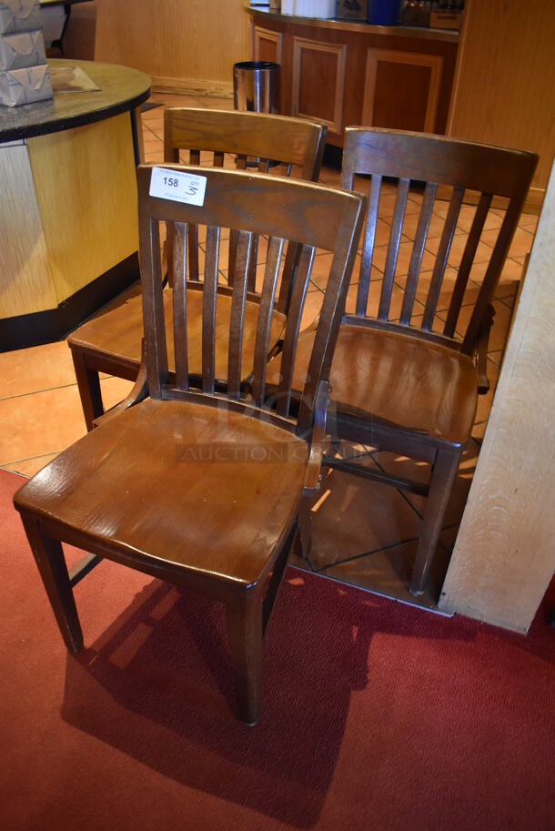 3 Wooden Dining Chairs. 3 Times Your Bid! (Dining Room) - Image 3 of 4
