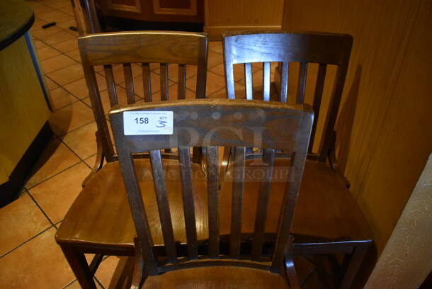 3 Wooden Dining Chairs. 3 Times Your Bid! (Dining Room) - Image 4 of 4