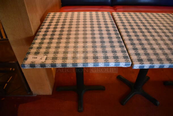 3 Tables w/ Table Cloth on Black Metal Table Base. Stock Picture - Cosmetic Condition May Vary. 3 Times Your Bid! (Dining Room) - Image 4 of 5