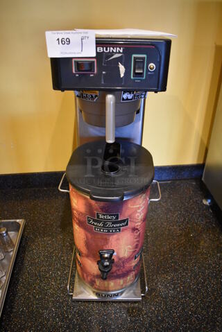 Bunn TB3Q Stainless Steel Commercial Countertop Iced Tea Machine w/ Beverage Holder Dispenser and Poly Brew Basket. 120 Volts, 1 Phase. (Dining Room)