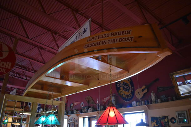 Wooden Decorative Boat and The Original Fudd Fishing Boat Sign. BUYER MUST REMOVE. (Dining Room) - Image 3 of 6