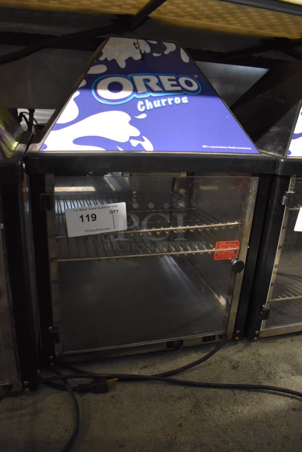 J&J Snack Foods JJ690-16 Metal Commercial Countertop Warming Display Case Merchandiser. 120 Volts, 1 Phase. 17.5x17.5x25. Tested and Working! - Image 2 of 3