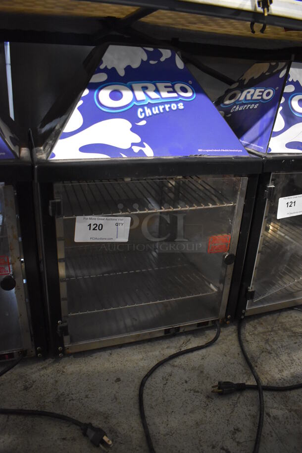 J&J Snack Foods JJ690-16 Metal Commercial Countertop Warming Display Case Merchandiser. 120 Volts, 1 Phase. 17.5x17.5x25. Tested and Working! - Image 2 of 3