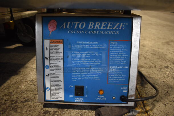 Auto Breeze Stainless Steel Commercial Countertop Cotton Candy Machine. 120 Volts, 1 Phase. 26x26x22. Tested and Working! - Image 5 of 7