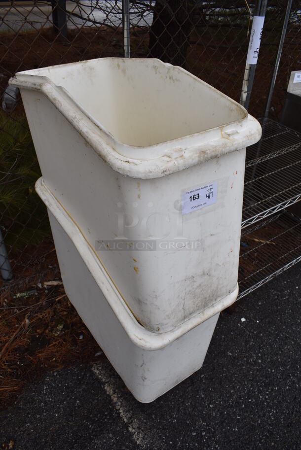 2 White Poly Ingredient Bins on Commercial Casters. 16x28x28. 2 Times Your Bid! - Image 2 of 4