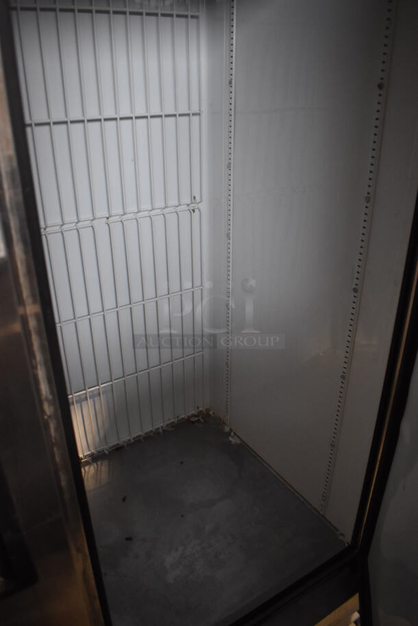 2011 True T-49F ENERGY STAR Stainless Steel Commercial 2 Door Reach In Freezer w/ Poly Coated Racks on Commercial Casters. 115 Volts, 1 Phase. 54x30x83. Tested and Powers On But Does Not Get Cold - Image 4 of 5
