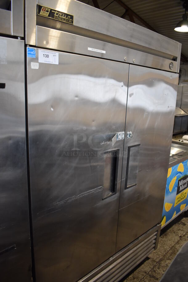 2011 True T-49F ENERGY STAR Stainless Steel Commercial 2 Door Reach In Freezer w/ Poly Coated Racks on Commercial Casters. 115 Volts, 1 Phase. 54x30x83. Tested and Powers On But Does Not Get Cold - Image 5 of 5