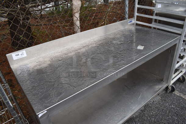 Stainless Steel Commercial Table w/ Back Splash and Under Shelf. 60x24x37 - Image 3 of 4