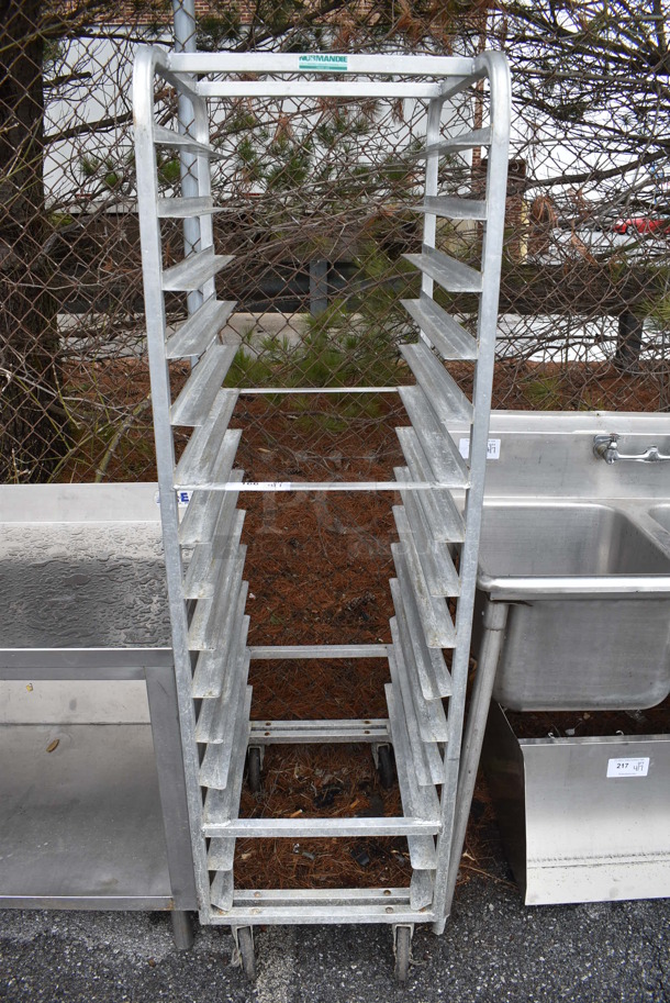 Metal Commercial Pan Transport Rack on Commercial Casters. 20.5x26x71