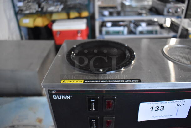 Bunn VPR BLACK Stainless Steel Commercial Countertop 2 Burner Coffee Machine w/ Metal Brew Basket. 120 Volts, 1 Phase. 16x9x20 - Image 4 of 5