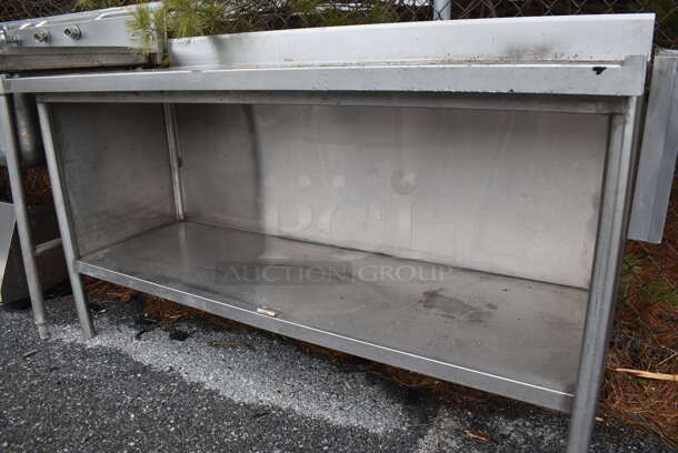 Stainless Steel Commercial Table w/ Knife Holder, Back Splash and Under Shelf. 63x24x37 - Image 6 of 6