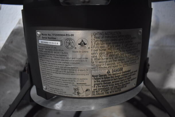 TF2089904-RG-00 Metal Propane Gas Powered Single Burner Stock Pot Range. 18x18x19  - Image 3 of 4