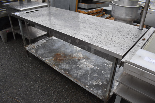 Stainless Steel Table w/ Under Shelf. 72x30x58