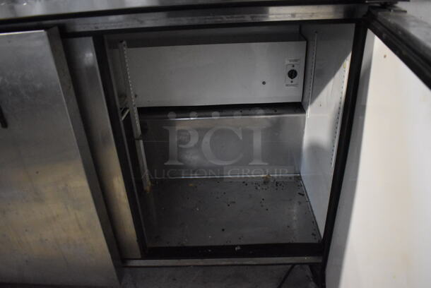 True TSSU-72-18 Stainless Steel Commercial Sandwich Salad Prep Table Bain Marie Mega Top on Commercial Casters. 115 Volts, 1 Phase. 72x30x42. Tested and Working! - Image 4 of 8