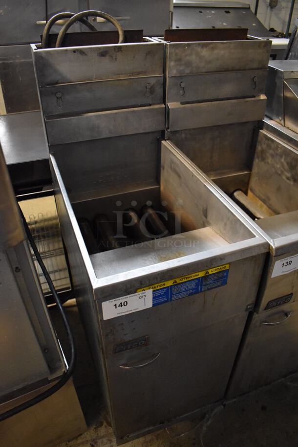 2016 Pitco Frialator 40D Stainless Steel Commercial Propane Gas Powered Deep Fat Fryer w/ 2 Metal Fry Baskets. 115,000 BTU. 15.5x30x47 - Image 3 of 6