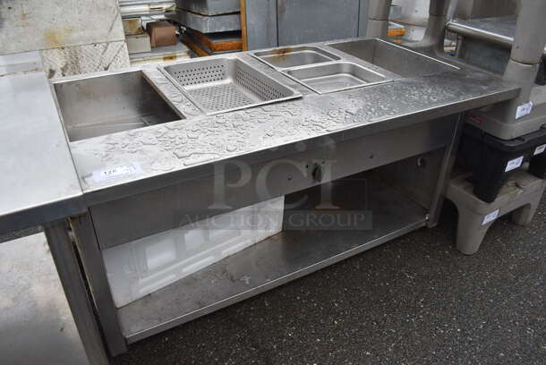 Stainless Steel Commercial Steam Table w/ Under Shelf. 60x32x33 - Image 4 of 5