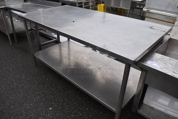 Stainless Steel Table w/ Under Shelf. 72x36x36