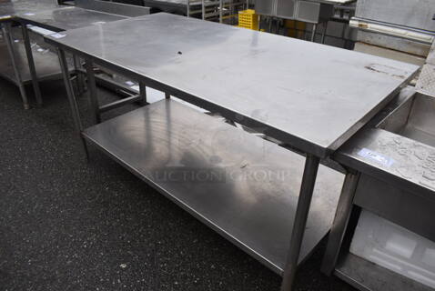Stainless Steel Table w/ Under Shelf. 72x36x36