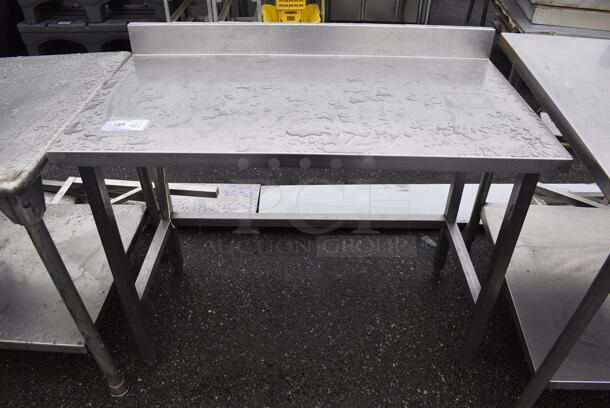 Stainless Steel Table w/ Back Splash. 45x25x38 - Image 1 of 3