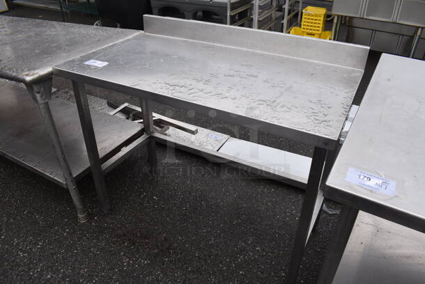 Stainless Steel Table w/ Back Splash. 45x25x38 - Image 2 of 3