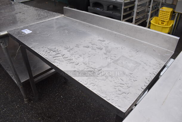 Stainless Steel Table w/ Back Splash. 45x25x38 - Image 3 of 3