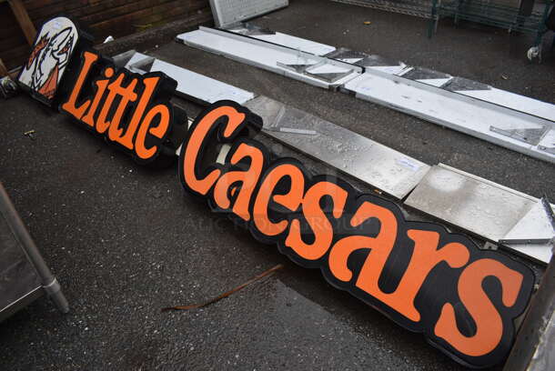 Little Caesars Metal Sign. 136x13x24