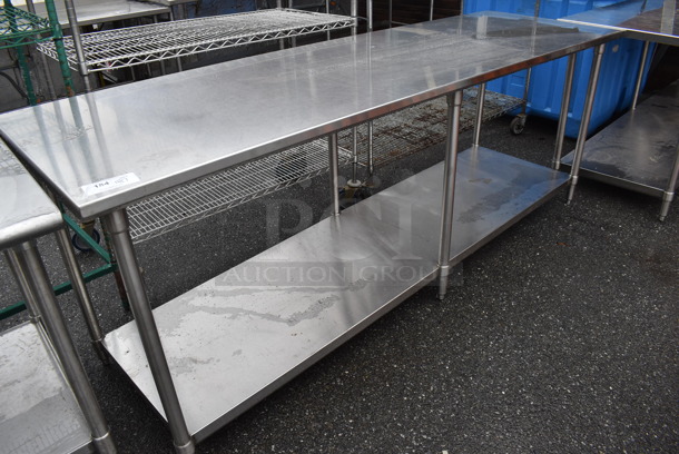 Stainless Steel Table w/ Under Shelf. 96x30x36.5