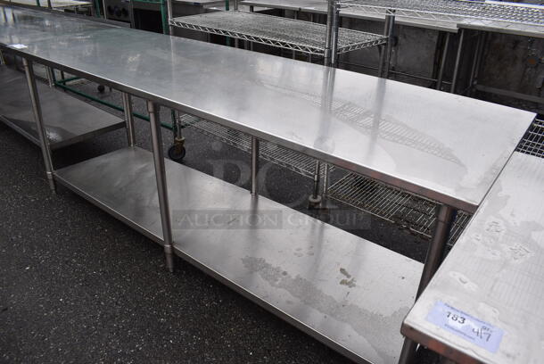 Stainless Steel Table w/ Under Shelf. 96x30x36.5 - Image 4 of 4
