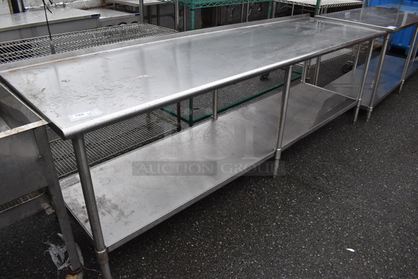 Stainless Steel Table w/ Under Shelf. 108x30x37
