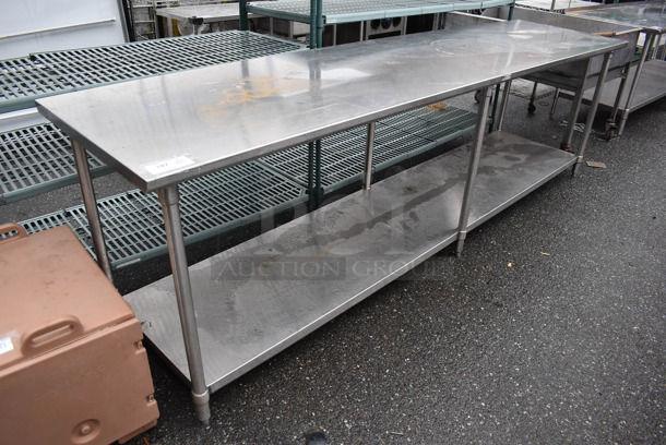 Stainless Steel Table w/ Metal Under Shelf. 120x30x36