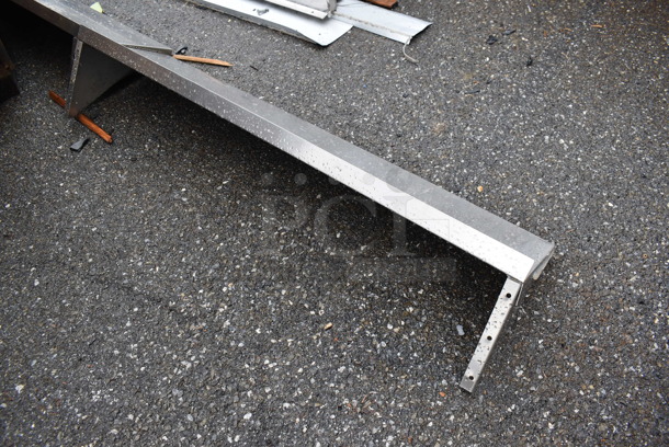 Metal Shelf w/ Wall Mount Brackets. 48x12x10 - Image 3 of 3