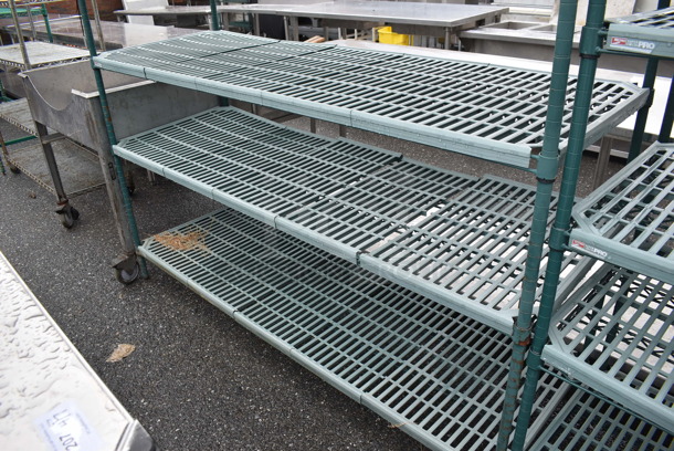 Metro Max Poly and Metal 6 Tier Shelving Unit. BUYER MUST DISMANTLE. PCI CANNOT DISMANTLE FOR SHIPPING. PLEASE CONSIDER FREIGHT CHARGES. 72x24x86 - Image 2 of 3