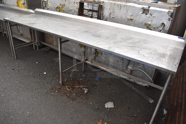 Stainless Steel Table w/ Back Splash. 120x31x42