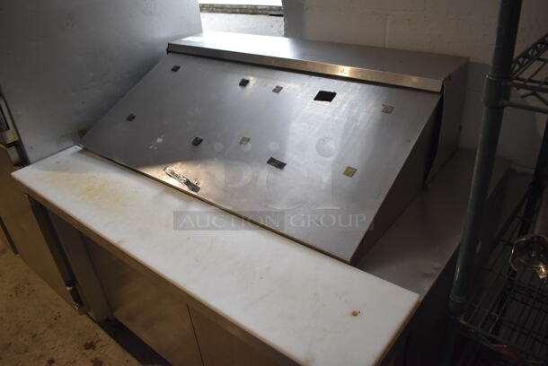 True TSSU-48-18M-B Stainless Steel Commercial Sandwich Salad Prep Table Bain Marie Mega Top on Commercial Casters. 115 Volts, 1 Phase. 48x34x47. Tested and Working! - Image 2 of 7