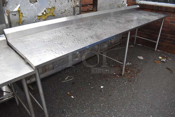 Stainless Steel Table w/ Back Splash. 120x31x42 - Image 4 of 4