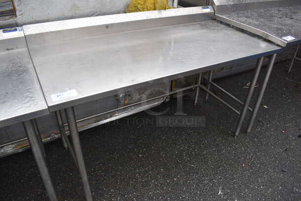Stainless Steel Table w/ Back Splash. 60x31x40