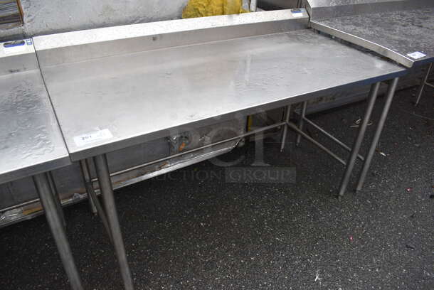 Stainless Steel Table w/ Back Splash. 60x31x40 - Image 1 of 3