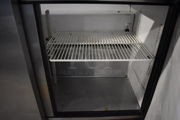 True TSSU-48-18M-B Stainless Steel Commercial Sandwich Salad Prep Table Bain Marie Mega Top on Commercial Casters. 115 Volts, 1 Phase. 48x34x47. Tested and Working! - Image 6 of 7