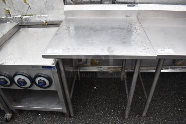 Stainless Steel Table w/ Back Splash. 30x31x40