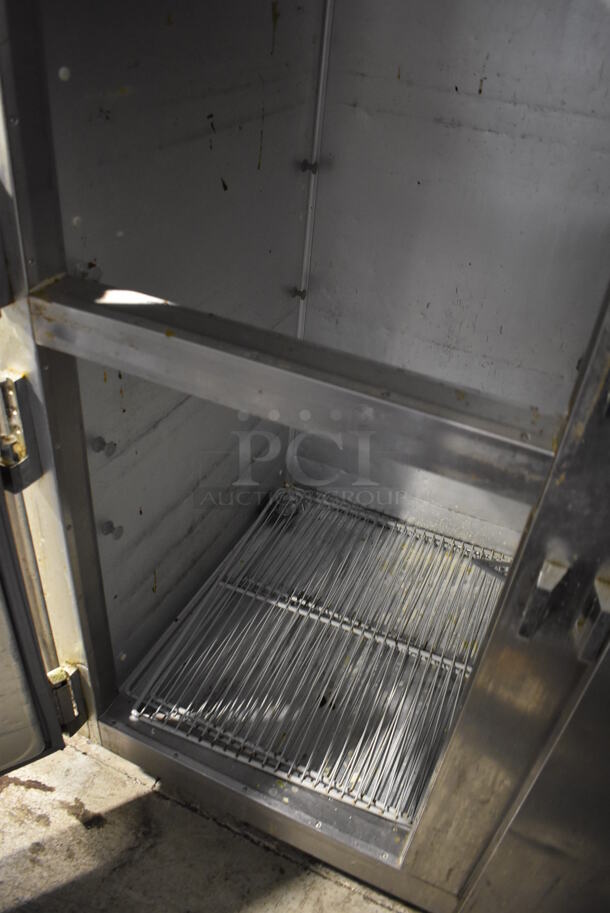 Traulsen G200000 ENERGY STAR Stainless Steel Commercial 4 Half Size Door Reach In Cooler on Commercial Casters. 115 Volts, 1 Phase. 52x36x83. Tested and Powers On But Does Not Get Cold - Image 6 of 8
