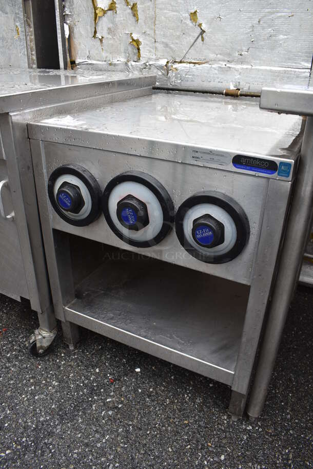 Amtekco D61689 Stainless Steel Commercial Counter w/ 3 Cup Dispensers and Under Shelf. 24x28x30 - Image 2 of 4